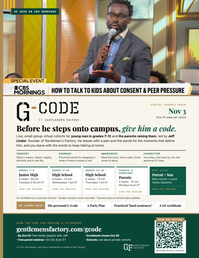 The G-Code by Gentlemen's Factory flyer