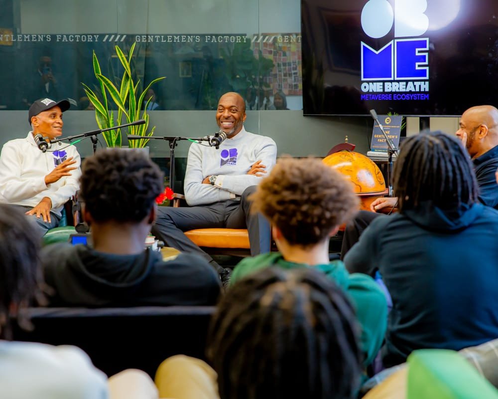 Students watching the conversation